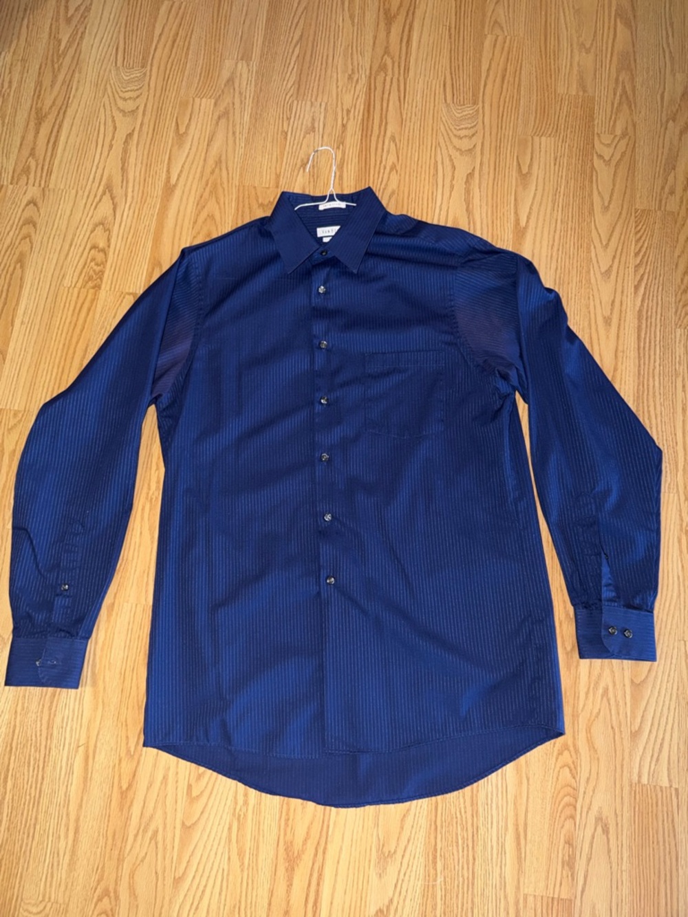 Van Heusen Deep Blue Pinstripe Dress Shirt